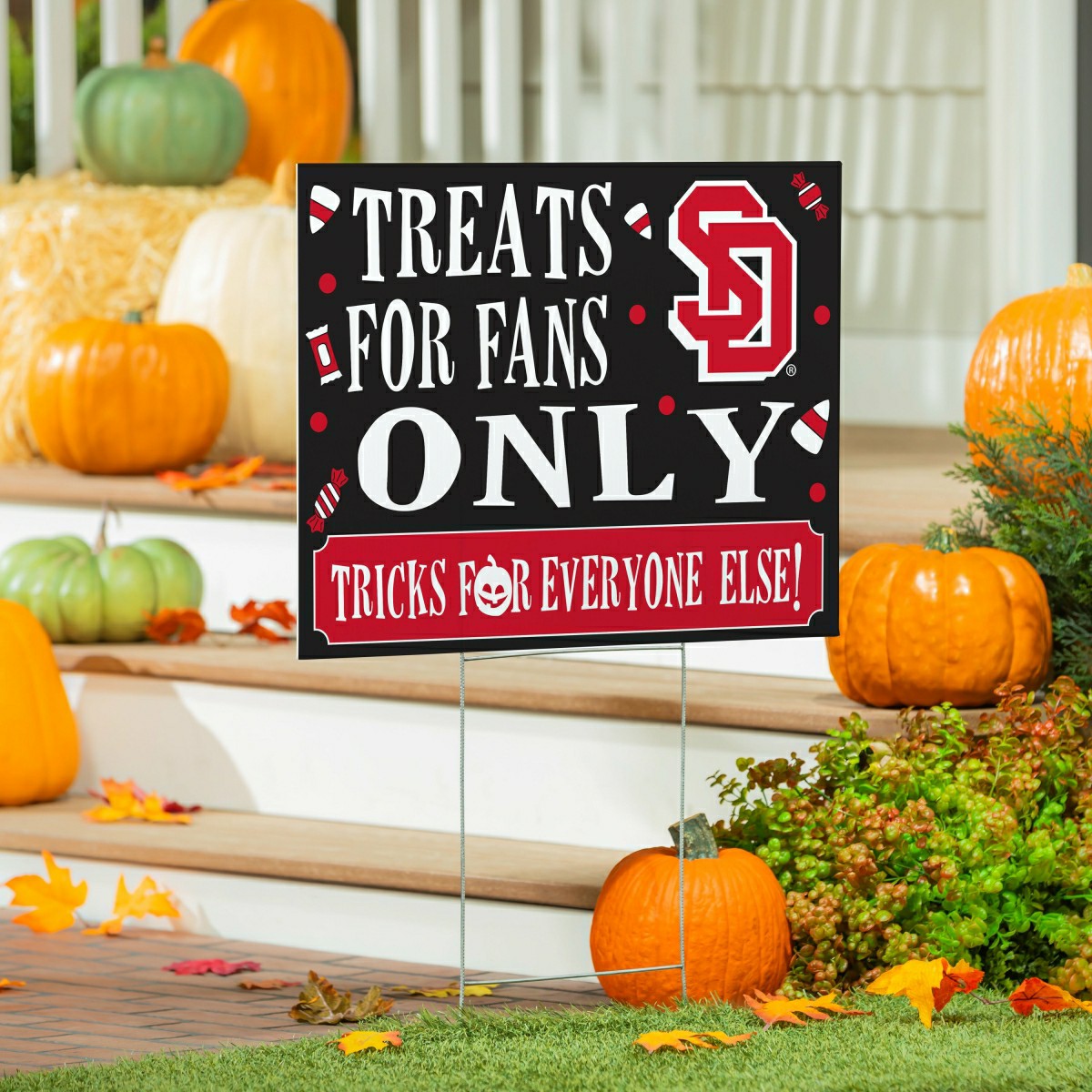 Team Sports America Value - University of South Dakota Yard Sign, Halloween Treats for Fans