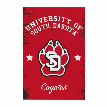 Team Sports America Recommended - University of South Dakota Wood Wall Sign, 16x24