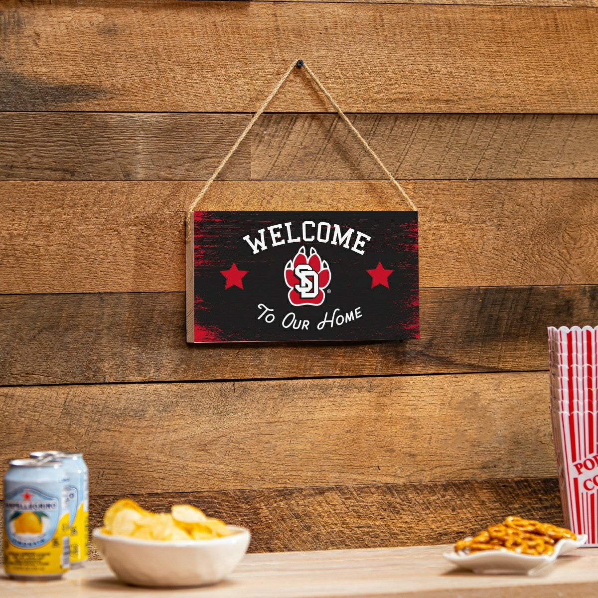 Team Sports America Essential - University of South Dakota Wood Wall Sign, 6x11