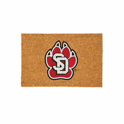 Team Sports America Recommended - University of South Dakota Large Full Color Coir Mat, 36"x24"