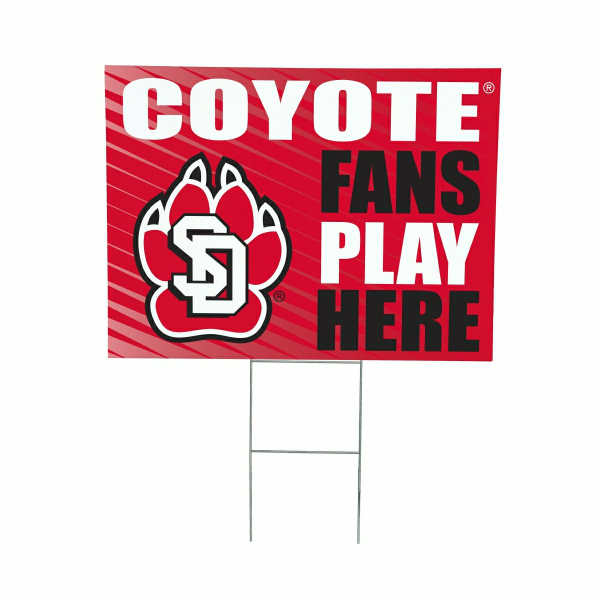 Team Sports America Exclusive - University of South Dakota Coroplast Yard Sign "Fans Play Here"