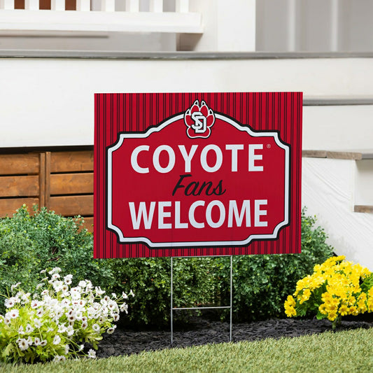 Team Sports America Signature - University of South Dakota Coroplast Yard Sign, "Fans Welcome"