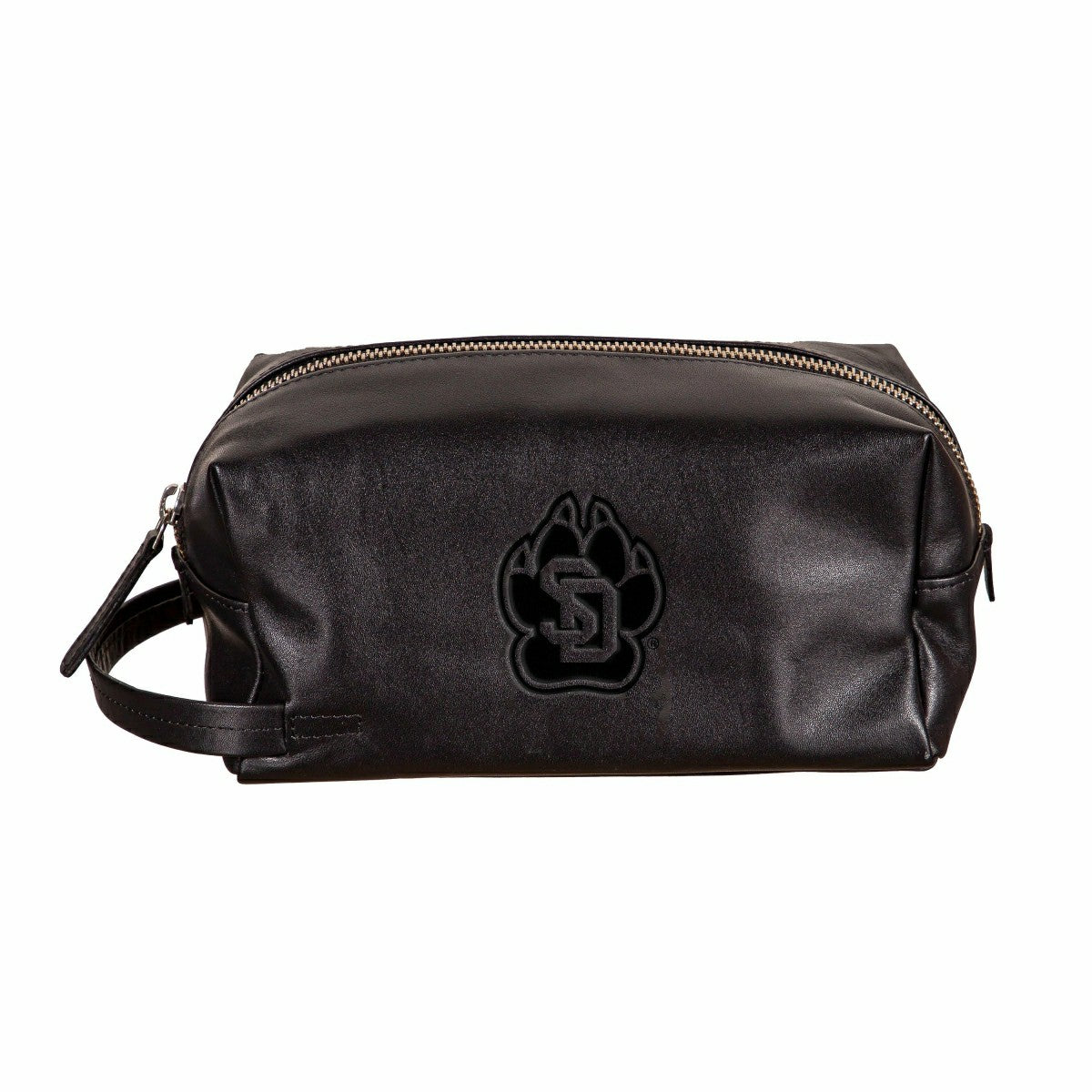 Team Sports America Classic - University of South Dakota, Embossed Toiletry Bag, Black