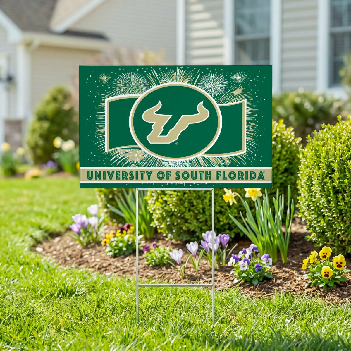 Team Sports America Everyday - University of South Florida Yard Sign, Patriotic