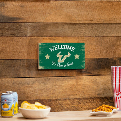 Team Sports America Recommended - University of South Florida Wood Wall Sign, 6x11