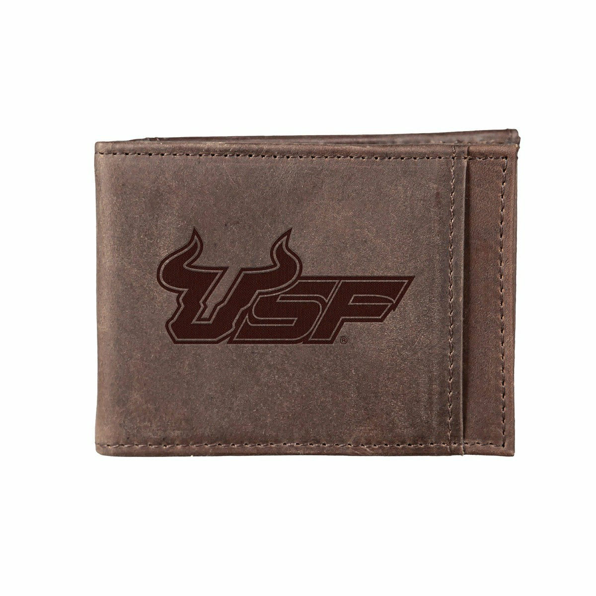 Team Sports America Signature - Front Pocket Wallet w/ RFID Blocking, South Florida, Brown