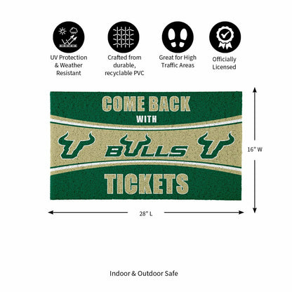 Team Sports America Everyday - 28" x 16" PVC Trapper Mat, Come Back with Tickets, University of South