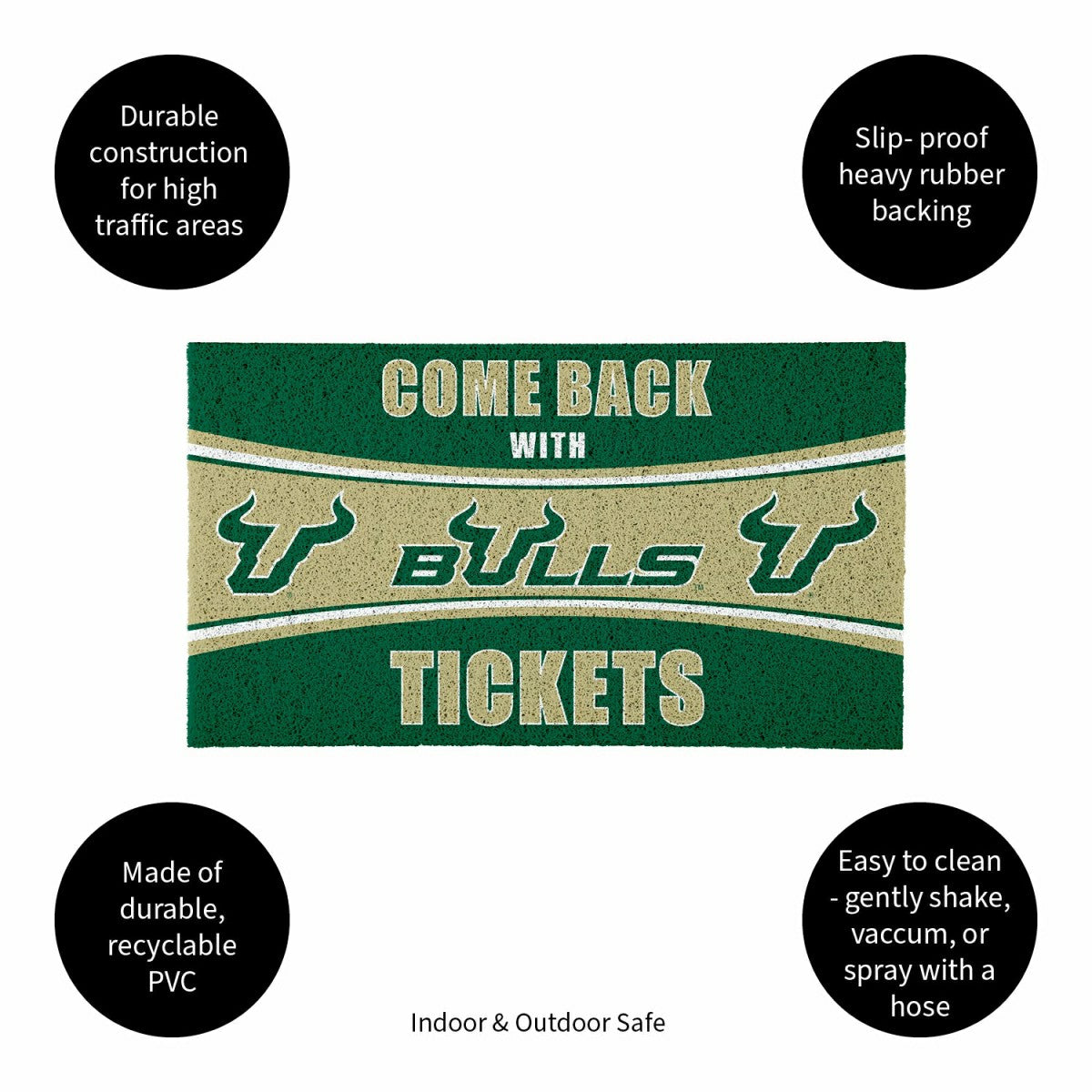 Team Sports America Everyday - 28" x 16" PVC Trapper Mat, Come Back with Tickets, University of South