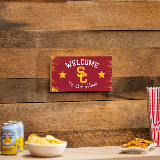 Team Sports America Everyday - University of Southern California Wood Wall Sign, 6x11
