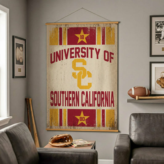 Team Sports America Value - University of Southern California, Canvas Wall Tapestry, Large, 54x36