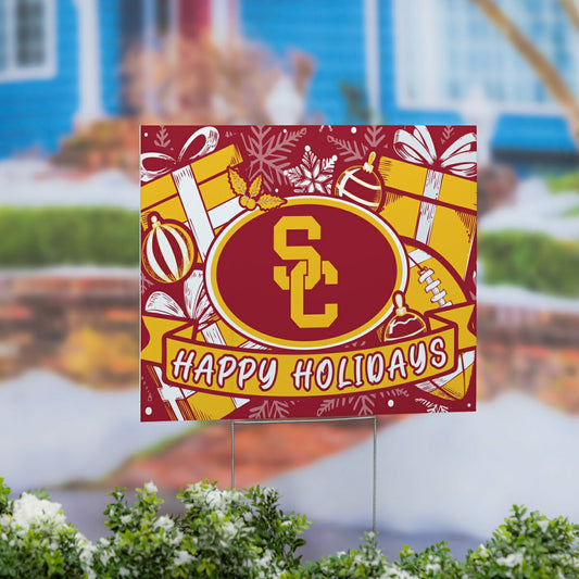 Team Sports America Trending - University of Southern California Yard Sign, Holiday