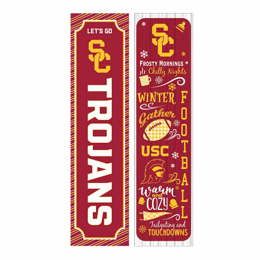 Team Sports America Trending - 46" Double Sided Leaner, University of Southern California, Winter Sea