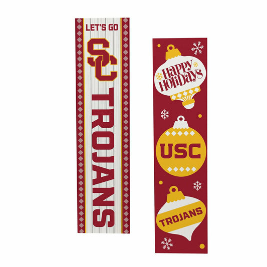 Team Sports America Exclusive - 47" Double Sided Leaner, University of Southern California, Christmas