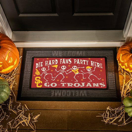 Team Sports America Value - University of Southern California Flocked Coir Halloween Sassafras Swi