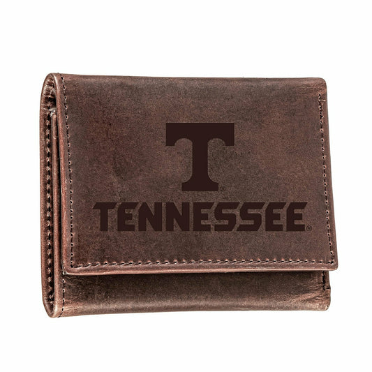 Team Sports America Best Seller - University of Tennessee, Tri-Fold Wallet, Brown, CH, 100% Genuine Leat