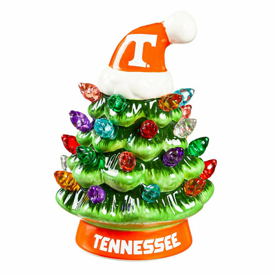 Team Sports America Value - 4" Mini LED Tabletop Christmas Tree, Set of 2, University of Tennessee