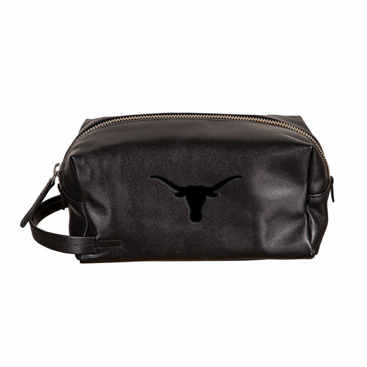 Team Sports America Exclusive - University of Texas, Embossed Toiletry Bag, Black