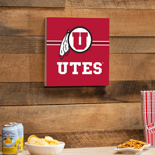 Team Sports America Best Seller - University of Utah Wood Wall Sign, 12x12