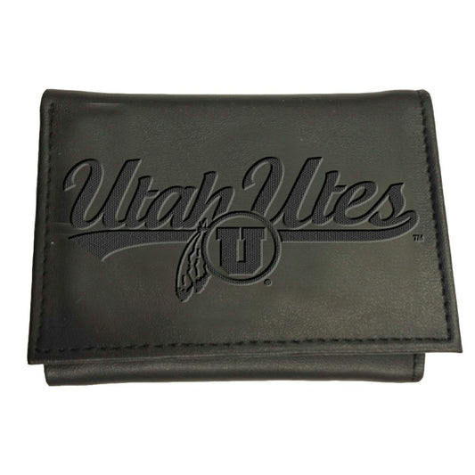 Team Sports America Exclusive - University of Utah, Tri-Fold Wallet, Black