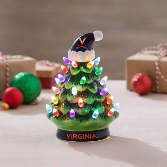 Team Sports America Value - 8" LED Ceramic Christmas Tree, University of Virginia