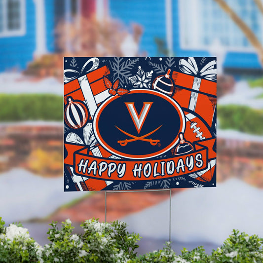 Team Sports America Everyday - University of Virginia Yard Sign, Holiday
