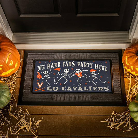 Team Sports America Signature - University of Virginia Flocked Coir Halloween Sassafras Switch Mat, 22