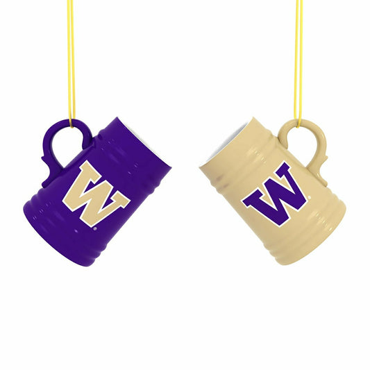 Team Sports America Essential - University of Washington Ceramic Mini Stein, 3oz, set of 2