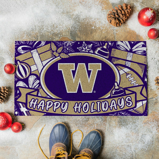 Team Sports America Exclusive - University of Washington Holiday PVC Mat, 28"x16"
