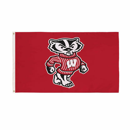 Team Sports America Essential - University of Wisconsin-Madison Single Sided Flag w/ 2 Grommets, 3'x5'