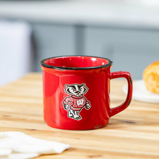Team Sports America Best Seller - University of Wisconsin-Madison Ceramic Camp Cup with Enamel Finish, 1