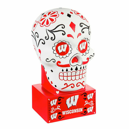 Team Sports America Signature - University of Wisconsin-Madison Sugar Skull Statue
