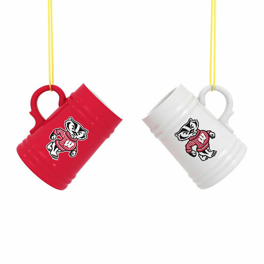 Team Sports America Recommended - University of Wisconsin-Madison Ceramic Mini Stein, 3oz, set of 2