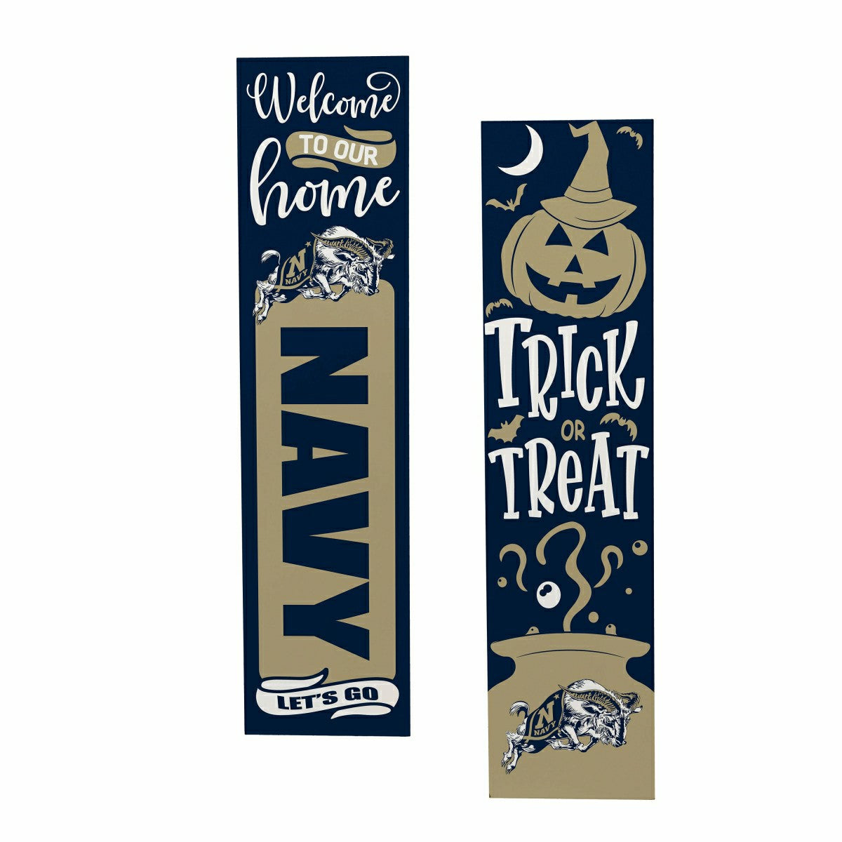 Team Sports America Essential - 47" Double Sided Leaner, US Naval Academy, Halloween