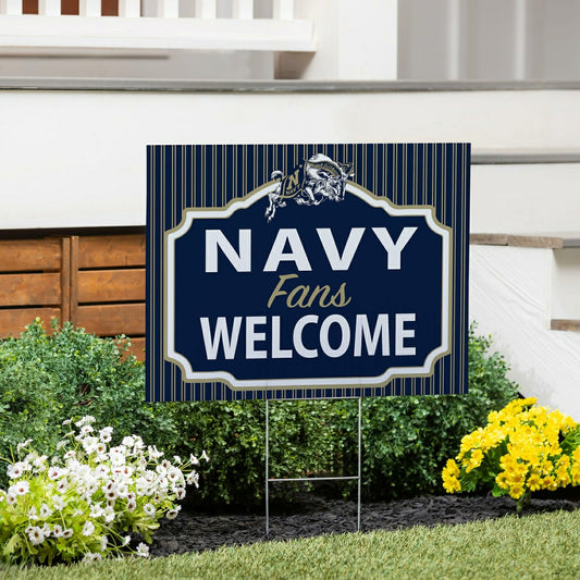 Team Sports America Everyday - US Naval Academy Coroplast Yard Sign, "Fans Welcome"