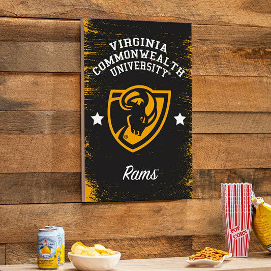 Team Sports America Trending - Virginia Commonwealth University Wood Wall Sign, 16x24