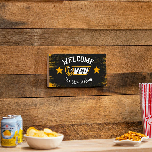 Team Sports America Signature - Virginia Commonwealth University Wood Wall Sign, 6x11