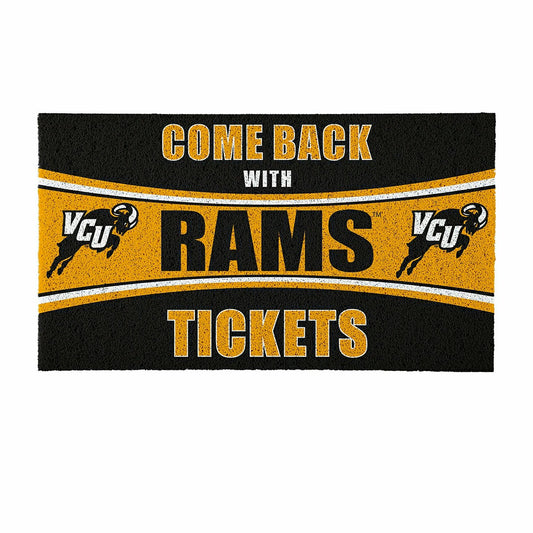 Team Sports America Best Seller - 28" x 16" PVC Trapper Mat, Come Back with Tickets, Virginia Commonweal