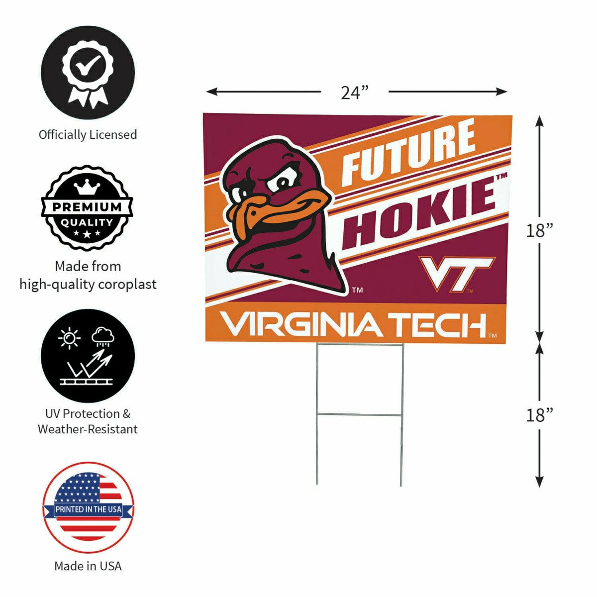 Team Sports America Classic - Virginia Tech Coroplast Yard Sign, Future Student