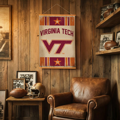 Team Sports America Value - Virginia Tech, Canvas Wall Tapestry, Medium, 36x24