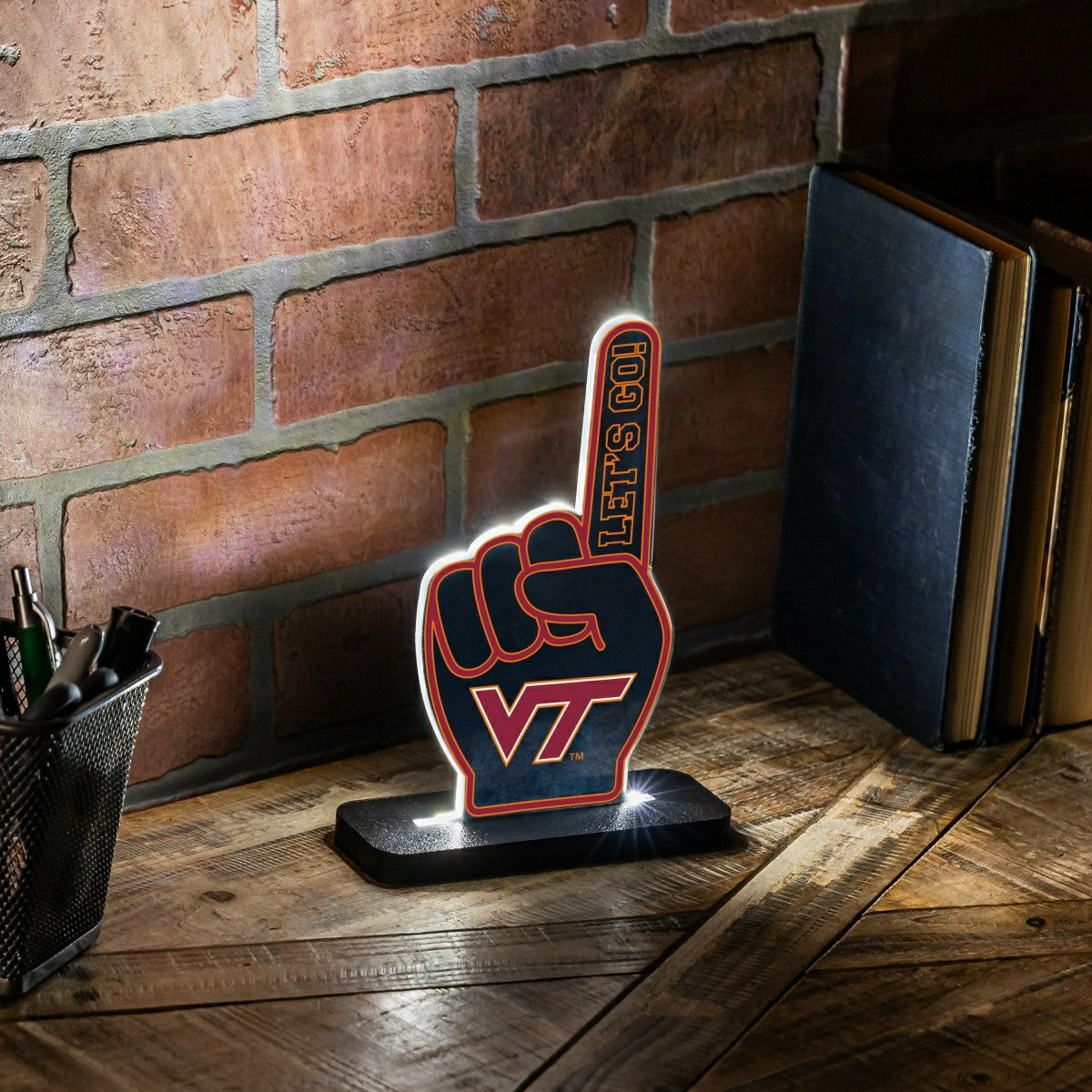 Team Sports America Recommended - Virginia Tech College Foam Finger Desklite LED Décor