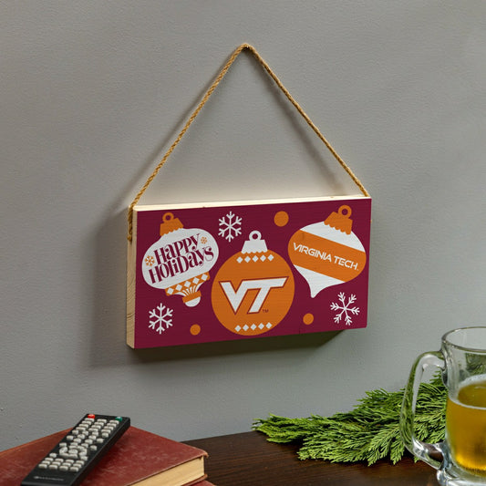 Team Sports America Trending - Virginia Tech Holiday Wood Wall Sign, 6x11