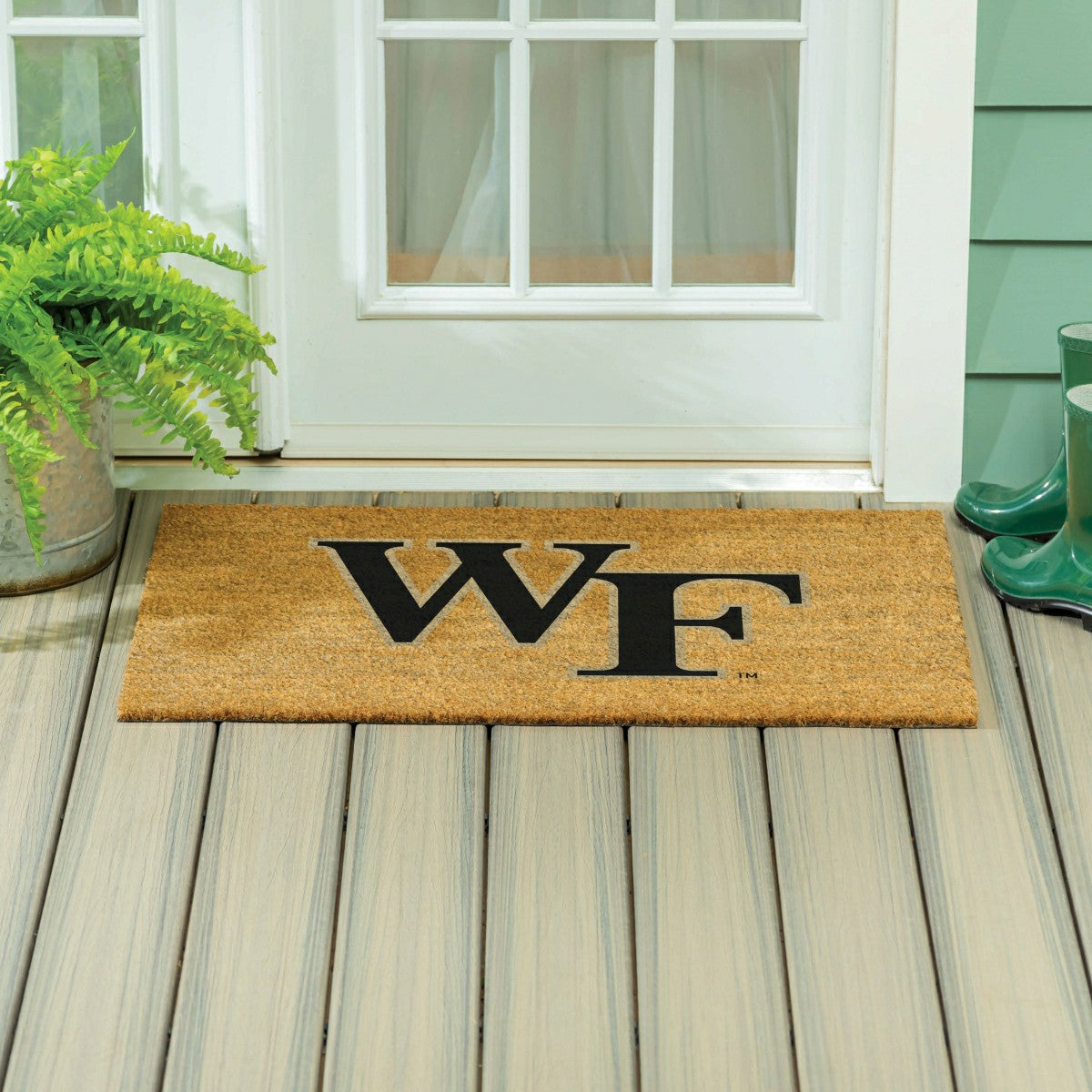 Team Sports America Recommended - Wake Forest University Large Full Color Coir Mat, 36"x24"