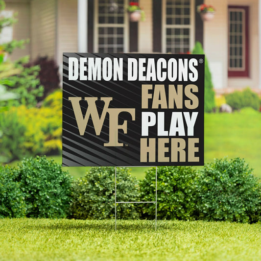 Team Sports America Exclusive - Wake Forest University Coroplast Yard Sign "Fans Play Here"