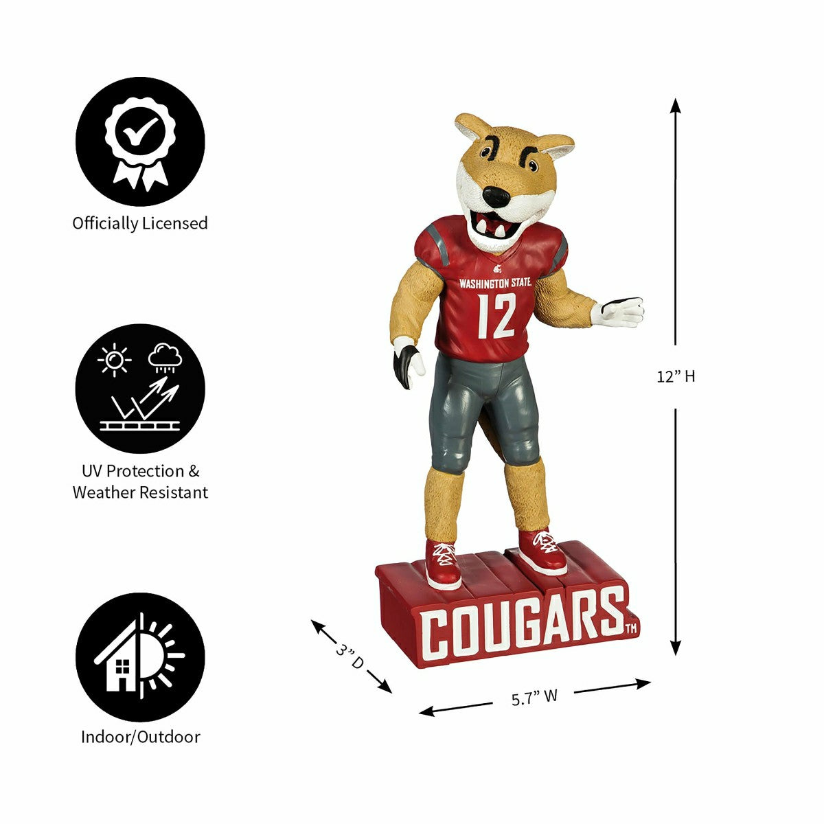 Team Sports America Recommended - Washington State University, Mascot Statue, Cougars