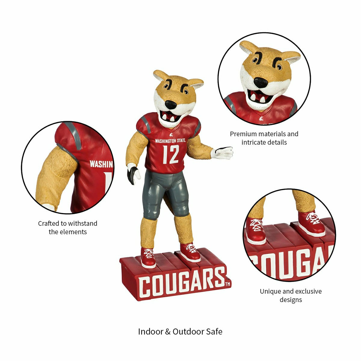 Team Sports America Recommended - Washington State University, Mascot Statue, Cougars