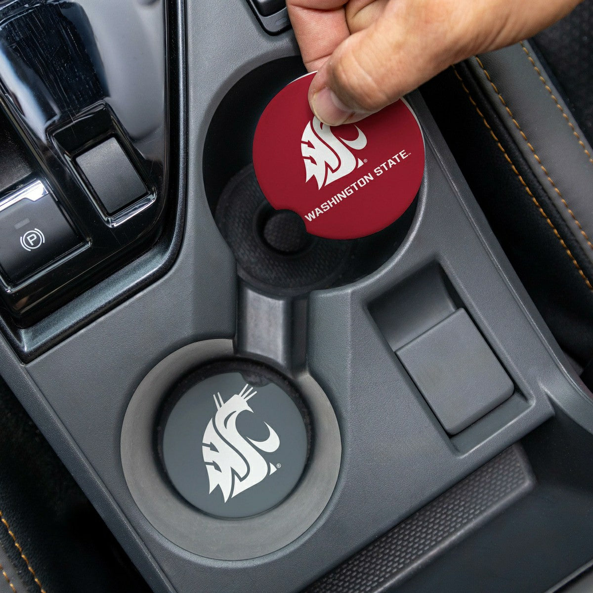 Team Sports America Essential - Washington State University Car Coaster Set, 2pc