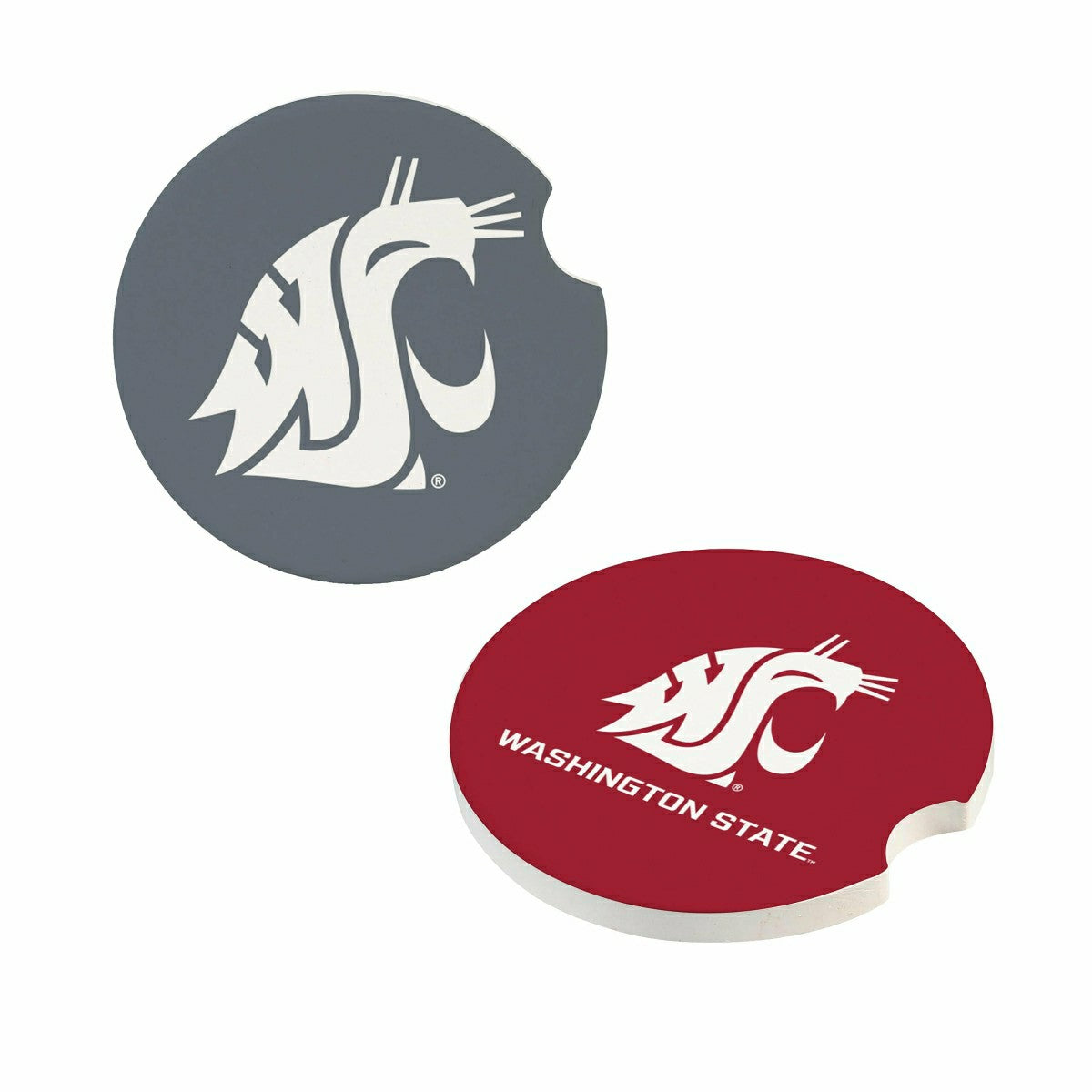 Team Sports America Essential - Washington State University Car Coaster Set, 2pc