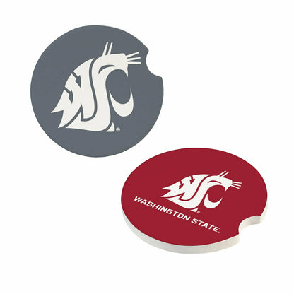 Team Sports America Essential - Washington State University Car Coaster Set, 2pc