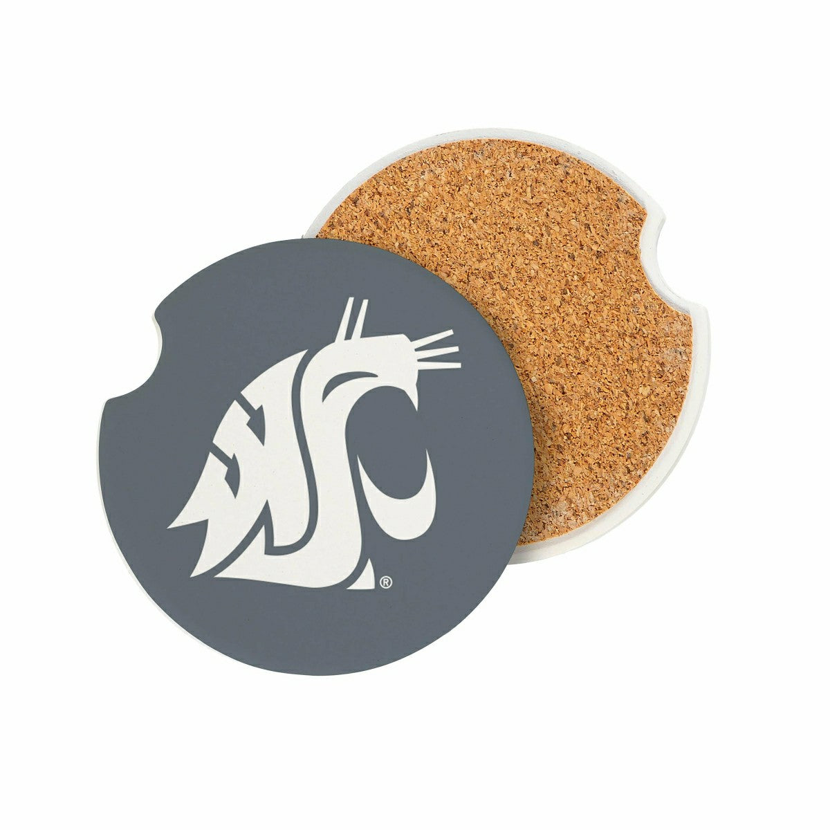 Team Sports America Essential - Washington State University Car Coaster Set, 2pc