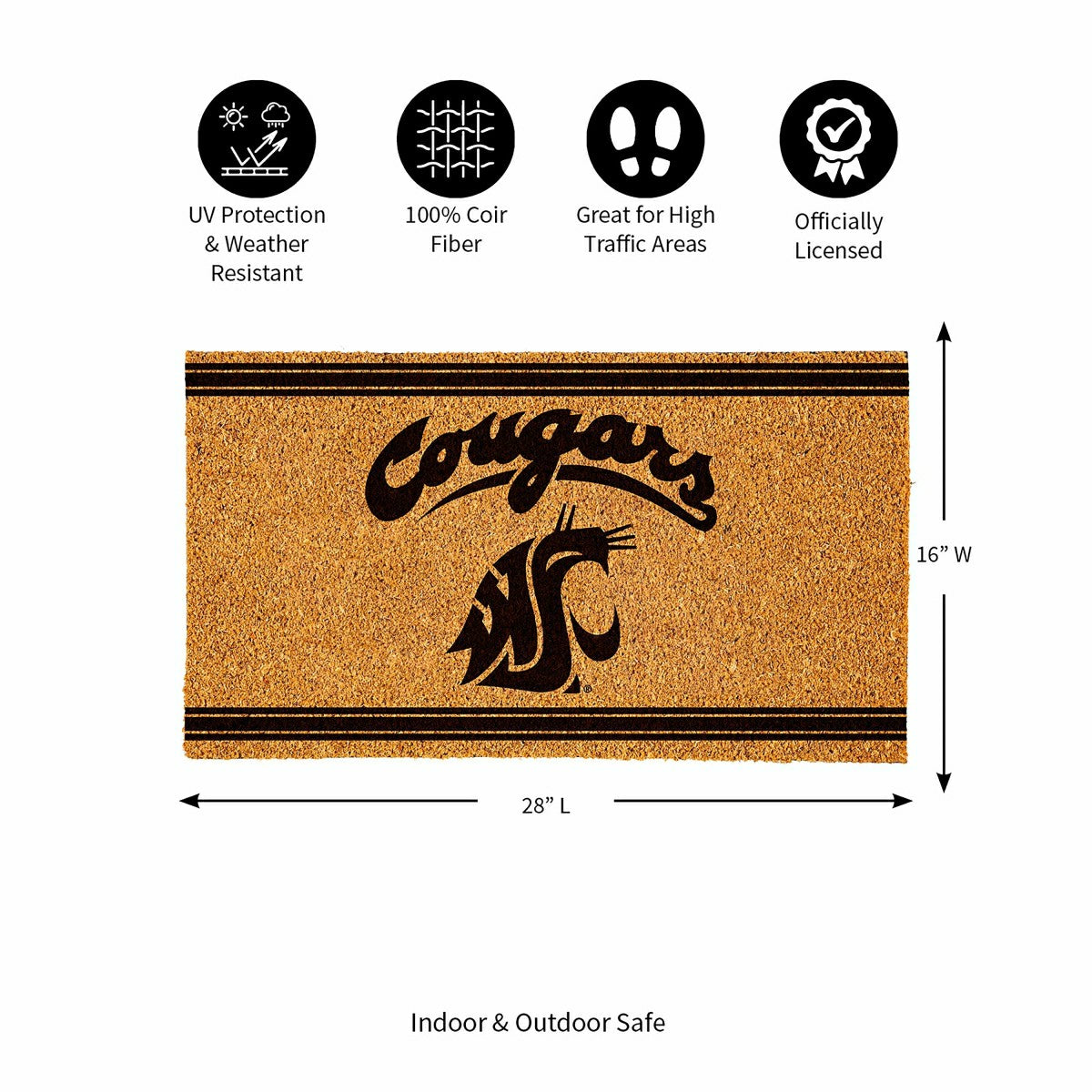 Team Sports America Trending - Washington State University, Coir Mat 1C